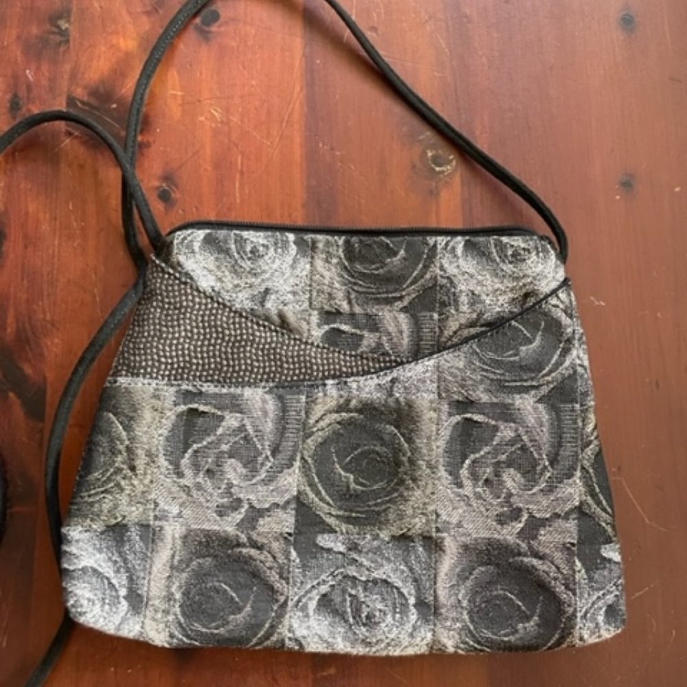 Rose Print Fabric Purse